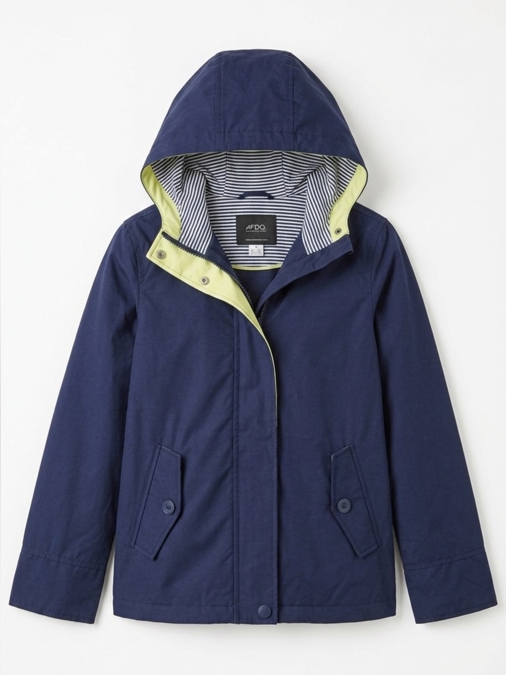 London Fog Navy Blue Hooded Windbreaker Jacket Girls 10 Lightweight